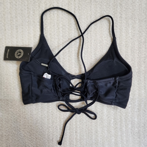 RELLECIGA Other - NWT Relleciga Black Bikini Top Criss Cross Bikini Swimsuit Top Small